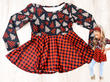 Load image into Gallery viewer, Plaid Christmas peplum top