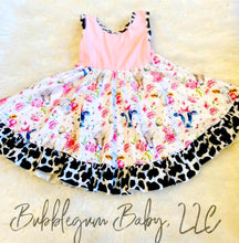 Load image into Gallery viewer, Pink cow dress